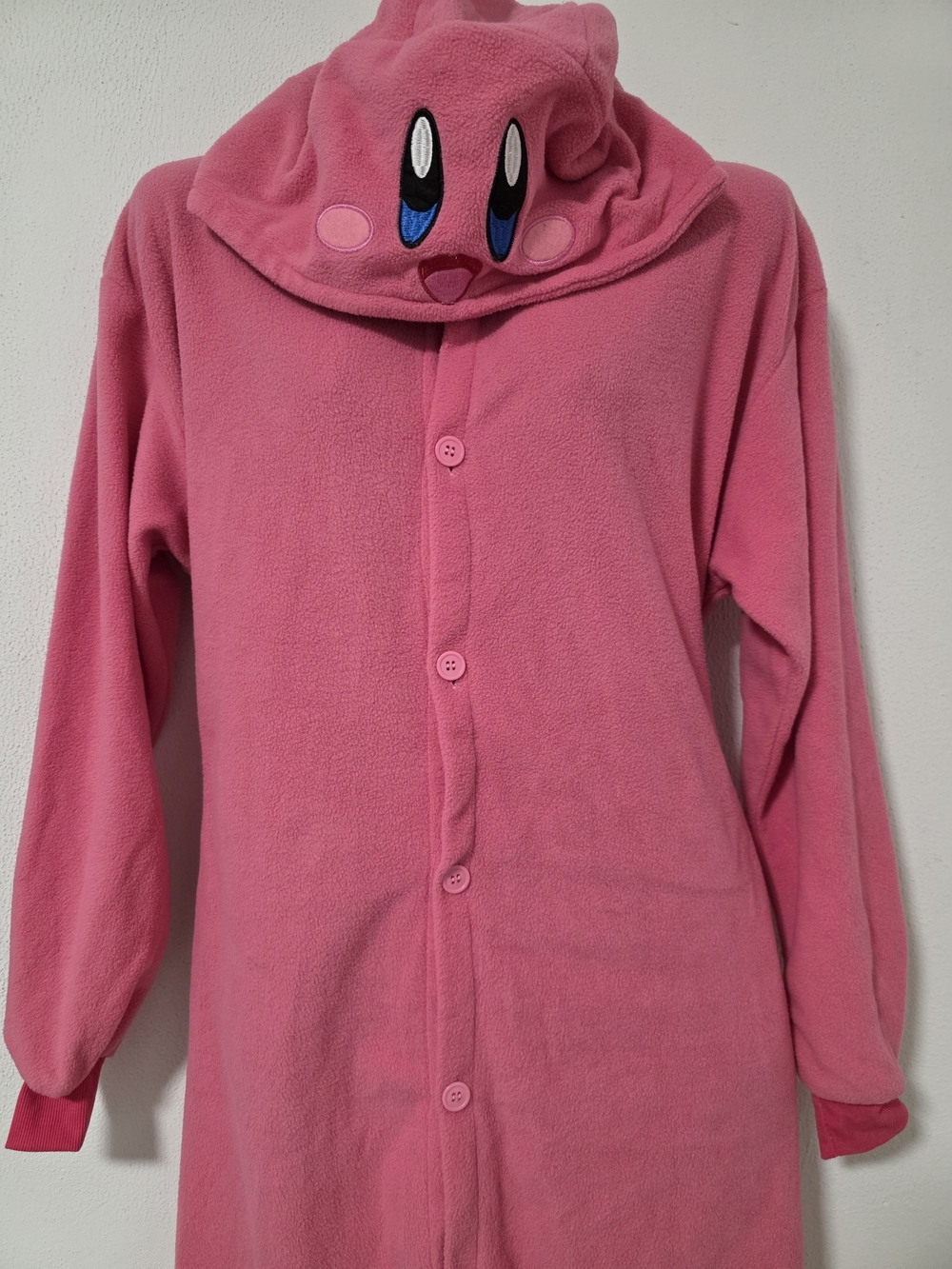 Amazon Pink Hooded Fleece Pajama Top with Character Face